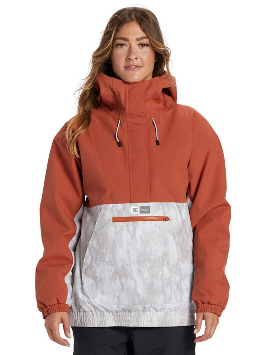 DC Anorak ADJTJ03040-NNY0 Γυναικείο Μπουφάν για Σκι & Snowboard Λευκό