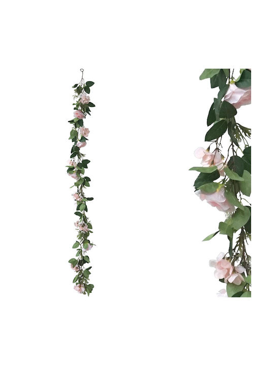 Marhome Hanging Artificial Plant Rose Me Pink 180cm 1pcs