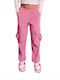 Kids' Cargo Corduroy Pants Pink