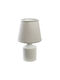 Espiel Ceramic Table Lamp for Socket E14 with White Shade and Base