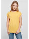 Urban Classics Women's Blouse Cotton Short Sleeve Yellow