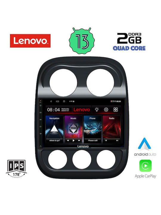 Lenovo Car-Audiosystem für Jeep Kompass 2007-2016 (Bluetooth/USB/WiFi/GPS) mit Touchscreen 10"