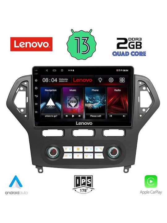 Lenovo Ηχοσύστημα Αυτοκινήτου για Ford Mondeo 2007-2011 με Clima (Bluetooth/USB/WiFi/GPS) με Οθόνη Αφής 10"