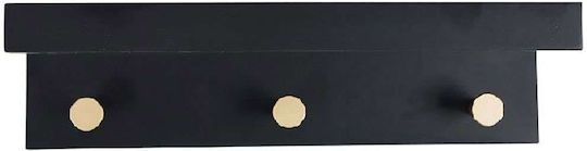 Espiel Wooden 3-Hook 35.5cm Wall Hanger