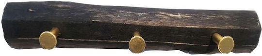 Espiel Hölzernes Wandhalterung 3 Haken 38x7cm Espiel Hölzernes Wandhalterung 3 Haken 38x7cm