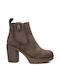 Refresh Women's Ankle Boots with High Heel Brown