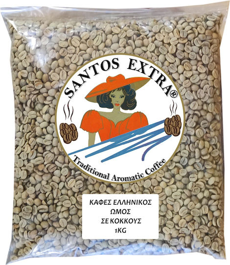 Santos Extra Гръцко Кафе Classic на Зърна Суров 1kg