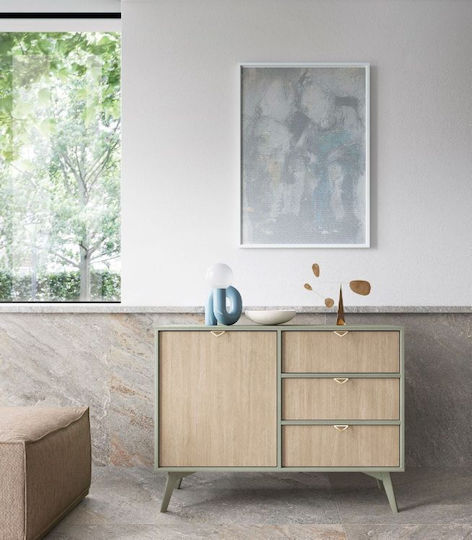Μπουφές Ernest 1d3s Ξύλινος με Συρτάρια Menta 106x38x80cm