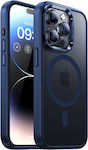 Benks Umschlag Rückseite Silikon Blau (iPhone 15 Pro Max)