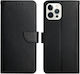 Mad Mask Wallet Piele Negru (iPhone 15 Pro)