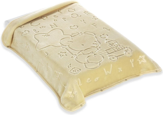 Belpla Samt Kinderdecke Beigefarben 80x90cm