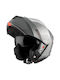 MT Genesis Nardo Grey gloss Motorcycle Helmet Flip-Up ECE 22.06 / DOT 1650gr with Sunvisor