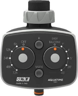 G.F Aquatime Due.5 Προγραμματιστής Ποτίσματος Βρύσης Μπαταρίας 1 Εξόδου