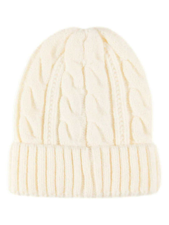 Funky Buddha Beanie Γυναικείος Σκούφος Πλεκτός σε Μπεζ χρώμα