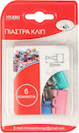 Tpster Metallic Clips 25mm Multicolour 6pcs