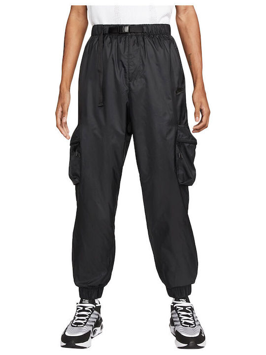 Tech Fleece Cargo Men's Sweatpants Glossy with Elastic Black