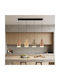 Trio Lighting Hängelampe Schwarz Schiene für 4 Lampen E27 87x12x150cm.