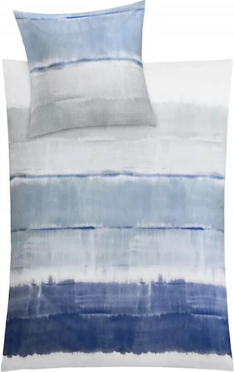 Kleine Wolke Duvet Cover Set Cotton Single with Pillowcase 135x200 Long Beach Blue