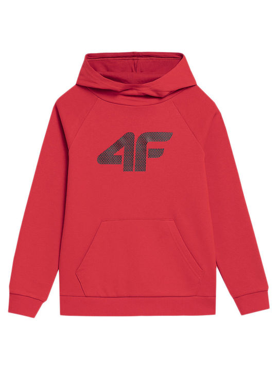 4F Kids Sweatshirt with Hood Red