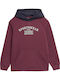 Kids Sweatshirt with Hood and Pockets Burgundy