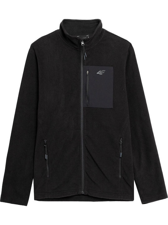 4F Herren Fleecejacke Schwarz