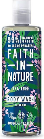 Faith in Nature Λάδι για Ντους με Tea Tree & Άρωμα Εσπεριδοειδή 400ml
