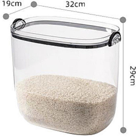 Dream House Store Kitchen Multi-Use Container with General Use Vase with Airtight Lid Plastic Transparent 19x29x32cm 1 Pieces