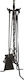 Maurer Fireplace Tool Set with Stand Holder Black