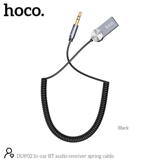 Hoco DUP02 Bluetooth Receiver with 3.5mm Jack Output Port and Microphone