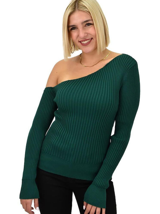 Potre Women's Long Sleeve Sweater Green