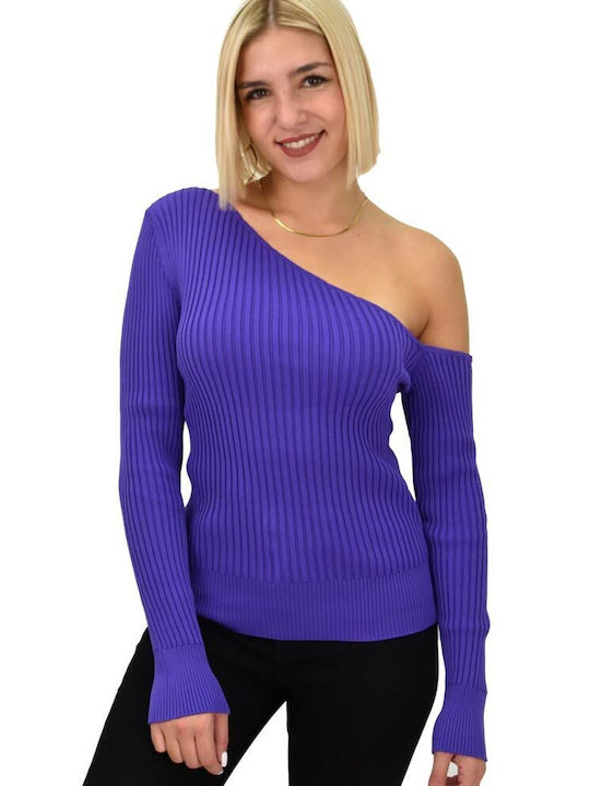 Potre Women's Long Sleeve Pullover Purple