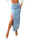 Chica Denim Midi Skirt in Blue color