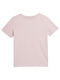 4F Damen Bluse Baumwolle Kurzärmelig Rosa