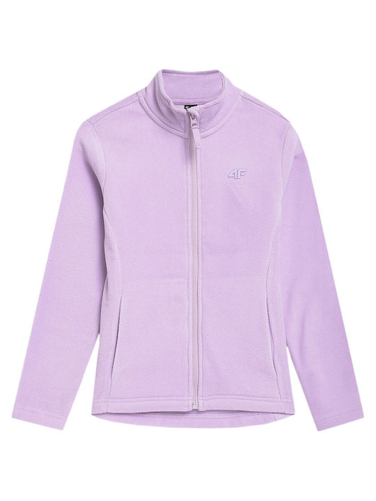 4F Cardigan pentru copii Fleece Purple