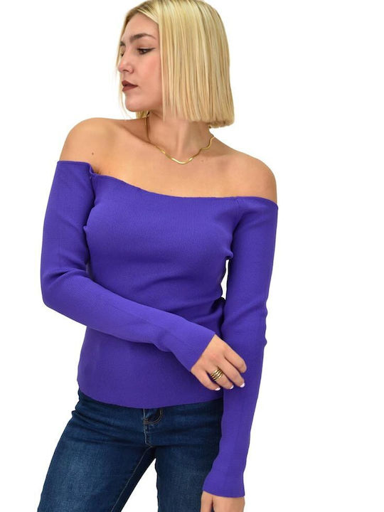 Potre Women's Blouse Long Sleeve Purple