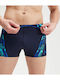 Tech Men's Swimwear Shorts Blue with Patterns