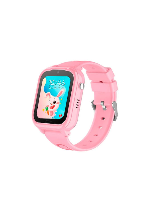 Wonlex KT28 Kinder Smartwatch mit GPS und Kautschuk/Plastik Armband Rosa