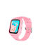 Wonlex Kinder-Smartwatch KT28 mit GPS und Kautschuk/Plastikarmband Rosa