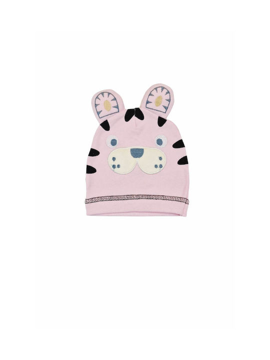 Bebepaidika Kids Beanie Knitted Pink for Newborn