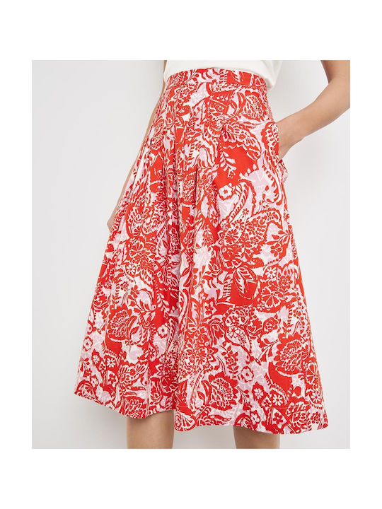 Gerry Weber High Waist Midi Skirt Floral