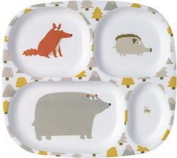 Petit Jour Paris Baby Food Plate Aventure made of Melamine Multicolour