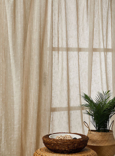 Whitegg Curtain With Beige Grommets 270x280cm