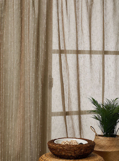 Whitegg Vorhang mit Bleistiftfalten Braune 270x280cm