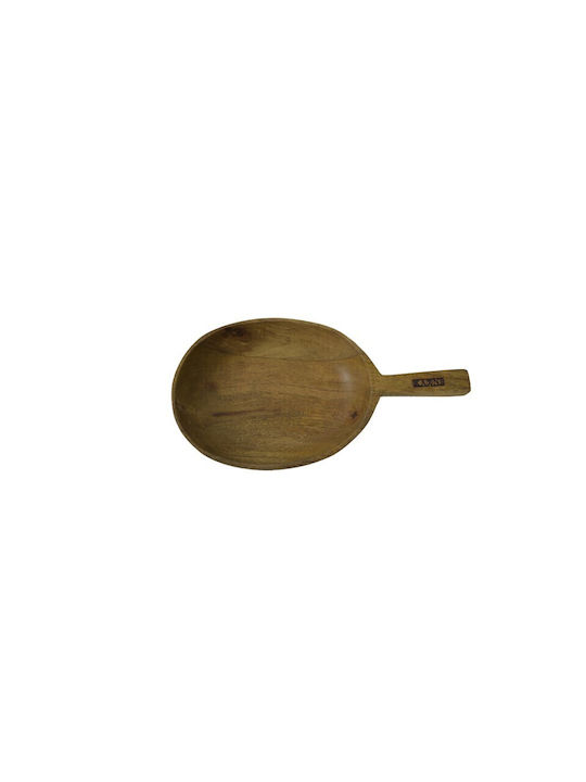 Nakaro Wood Serving Bowl Round Wooden Brown with Diameter 28cm