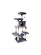 Animal Cat Scratching Post Cat Trees Gray 5 levels 55x45x150cm