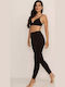 Instruire Colanti de femei Cropped Colanti Talie inalta Negru