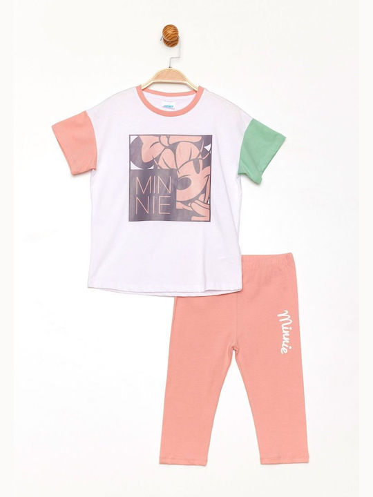 Disney Set de haine pentru copii cu colanți Vara 2buc Roz