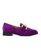 Wildleder Damen Mokassins in Lila Farbe