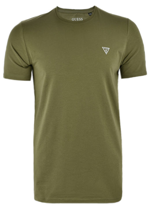 Guess Herren T-Shirt Kurzarm Khaki