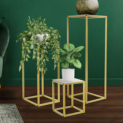 ML-Design 490006728 Plant Tower Metallic 3pcs